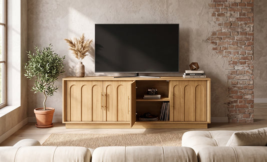 Meuble TV à quatre portes arquées