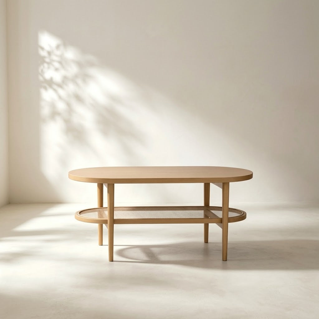 Table basse avec étagère ouverte