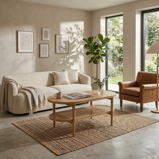 Table basse avec étagère ouverte