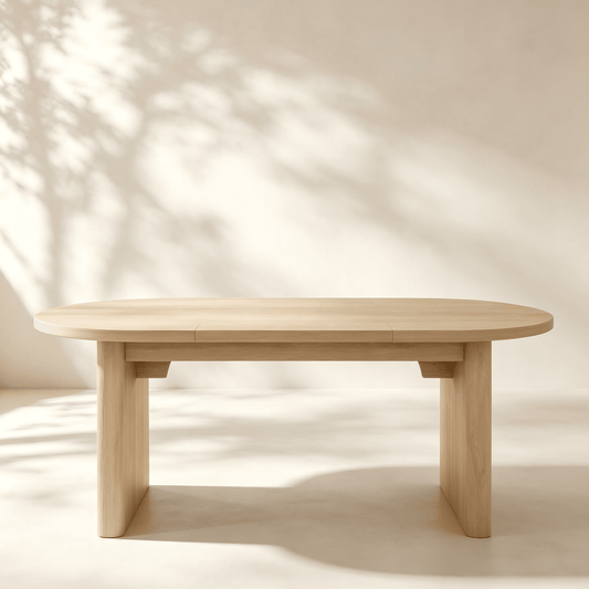Table de salle à manger ovale en bois