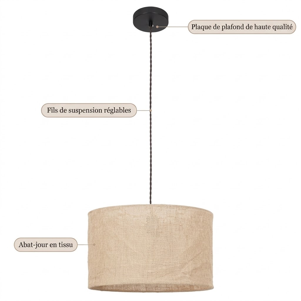 Suspension moderne en tissu