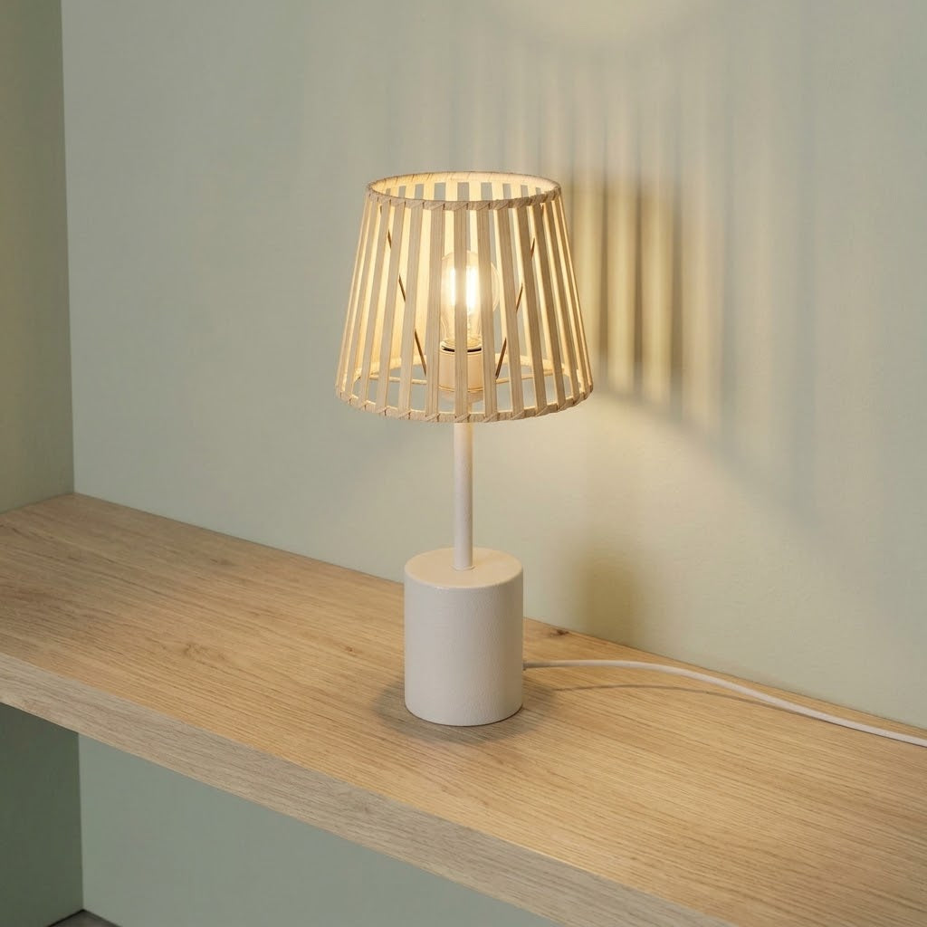 Lampe de table en fil de coton - Design élancé