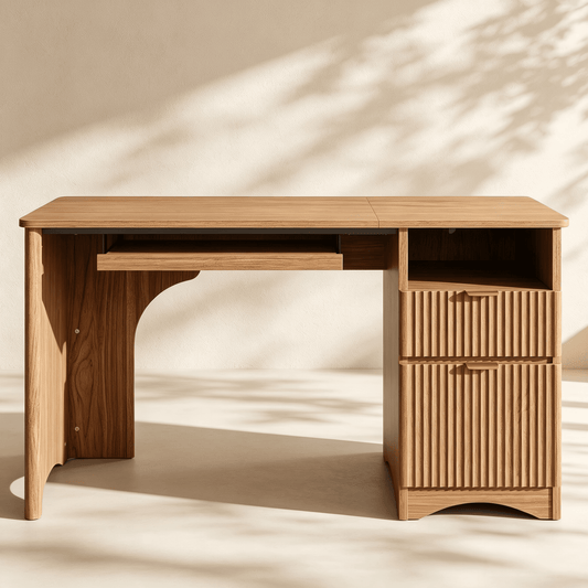 Bureau cannelé avec rangements