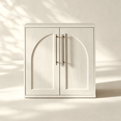 Buffet à deux portes avec panneaux cintrés