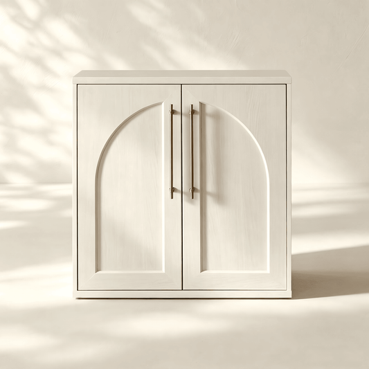 Buffet à deux portes avec panneaux cintrés