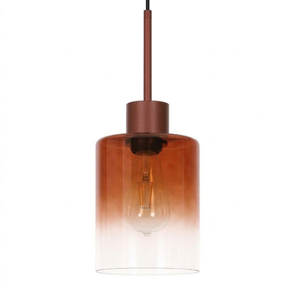Lustre linéaire en laiton et verre
