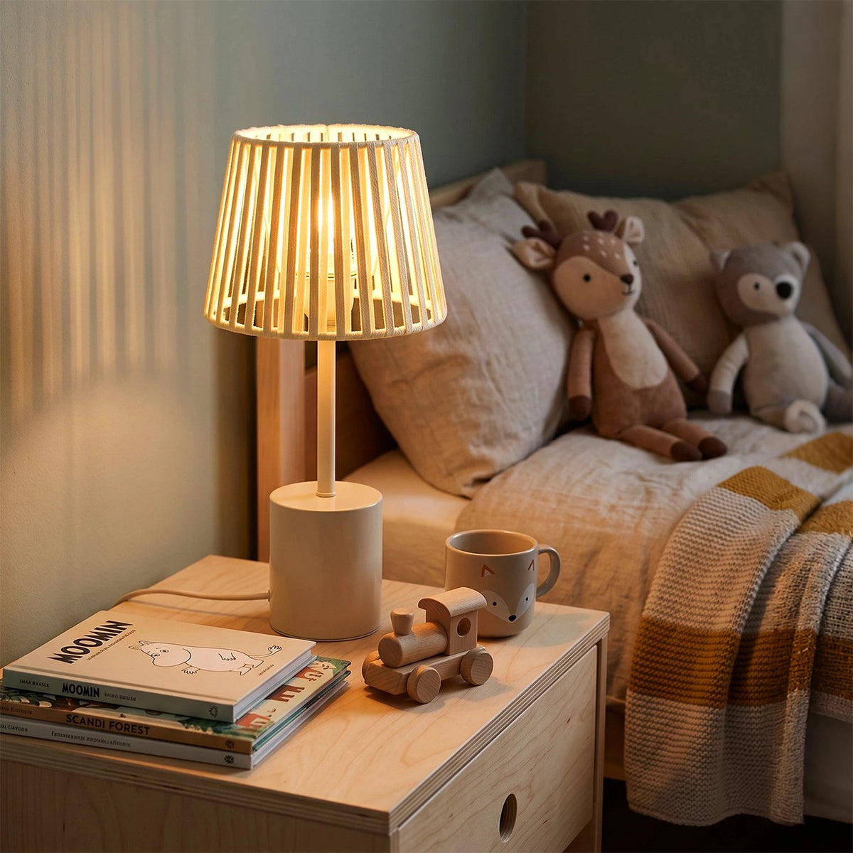 Lampe de table en fil de coton - Design élancé