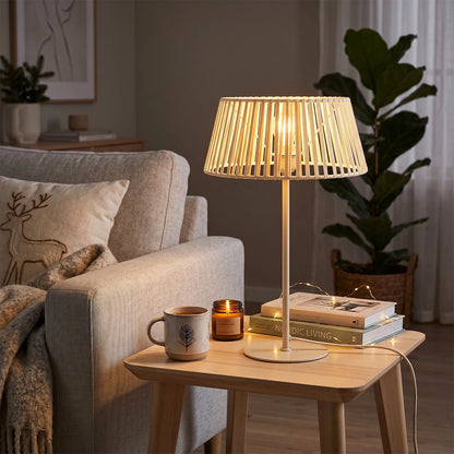 Lampe de table en fil de coton - Design compact